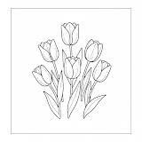 Tulip coloring page preview